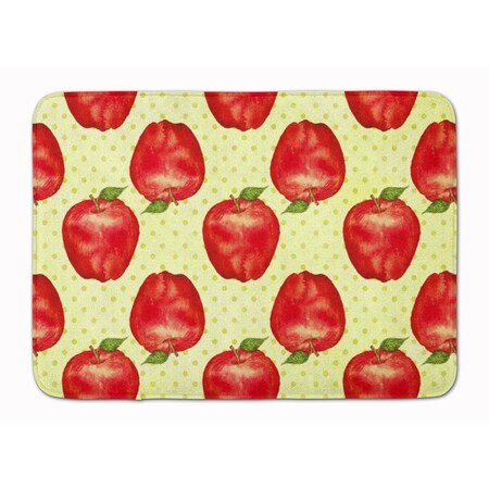 Carolines Treasures Watercolor Apples and Polkadots Machine Washable Memory Foam Mat BB7516RUG